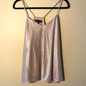 Paris Sunday gold shimmer tank top